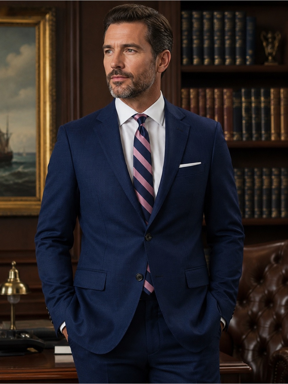 Ted Baker London Jake Navy Blue Two-Button Sport Coat 42R